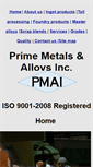 Mobile Screenshot of primemetals.net