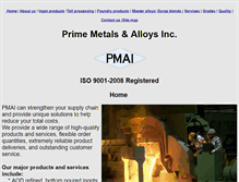 Tablet Screenshot of primemetals.net